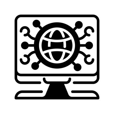 Ağ İzleme Hattı simgesi. Evrensel yaratıcı prim sembolü. Vektör simgesi logo şablonu. Vektör illüstrasyonu