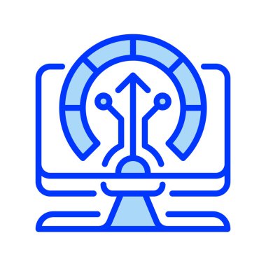 Bant genişliği çizgi simgesi. Evrensel yaratıcı prim sembolü. Vektör simgesi logo şablonu. Vektör illüstrasyonu