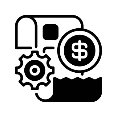 Maaş çizgisi simgesi. Evrensel yaratıcı prim sembolü. Vektör simgesi logo şablonu. Vektör illüstrasyonu