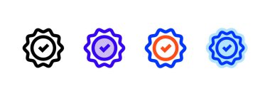 Simgeyi Onayla. Mobil konsept ve web tasarımı için doğrusal biçim işareti. Taslak vektör simgesi. Sembol, logo çizimi. Vektör