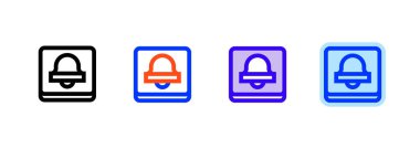 Bell Simgesi 'ne haber verin. Mobil konsept ve web tasarımı için doğrusal biçim işareti. Taslak vektör simgesi. Sembol, logo çizimi. Vektör