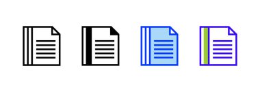 Satır Simgesi Belgesi. Mobil konsept ve web tasarımı için doğrusal biçim işareti. Taslak vektör simgesi. Sembol, logo çizimi. Vektör