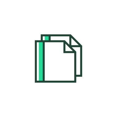 Katlanmış Köşe Belgesi Simgesi. Mobil konsept ve web tasarımı için doğrusal biçim işareti. Taslak vektör simgesi. Sembol, logo çizimi. Vektör