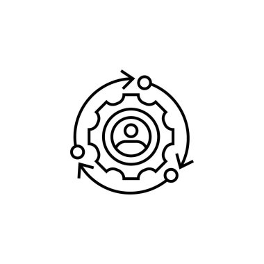 Adaptasyon Özeti Simgesi. Mobil konsept ve web tasarımı için doğrusal biçim işareti. Taslak vektör simgesi. Sembol, logo illüstrasyonu