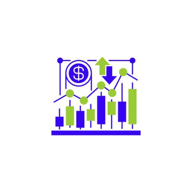 Borsa Çizgisi Simgesi. Mobil konsept ve web tasarımı için doğrusal biçim işareti. Taslak vektör simgesi.