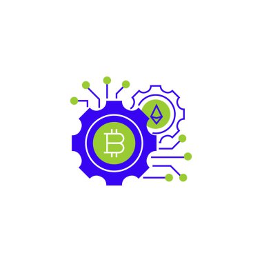 Kripto para hattı simgesi. Mobil konsept ve web tasarımı için doğrusal biçim işareti. Taslak vektör simgesi.