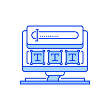 Metin Girdi Alanı Dolu Satır Simgesi. Mobil konsept ve web tasarımı için doğrusal biçim işareti. Taslak vektör simgesi.