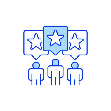 Kullanıcı Geribildirimi Doldurulmuş Satır Simgesi. Mobil konsept ve web tasarımı için doğrusal biçim işareti. Taslak vektör simgesi.