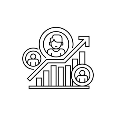 Nişan Oranı Satır Simgesi. Mobil konsept ve web tasarımı için doğrusal biçim işareti. Taslak vektör simgesi.