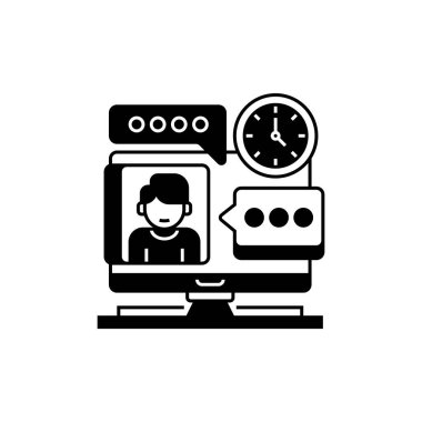 Tepki Oranı Glyph Simgesi. Mobil konsept ve web tasarımı için doğrusal biçim işareti. Taslak vektör simgesi.