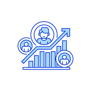 Bağlantı Oranı Satır Simgesi Dolduruldu. Mobil konsept ve web tasarımı için doğrusal biçim işareti. Taslak vektör simgesi.