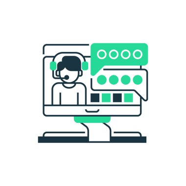 Masa 2 Renk Simgesi 'ne yardım et. Mobil konsept ve web tasarımı için doğrusal biçim işareti. Taslak vektör simgesi.