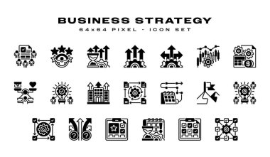 İş Stratejisi Simgesi Ayarlandı. Evrensel yaratıcı prim sembolü. Vektör simgesi logo şablonu. Vektör illüstrasyonu