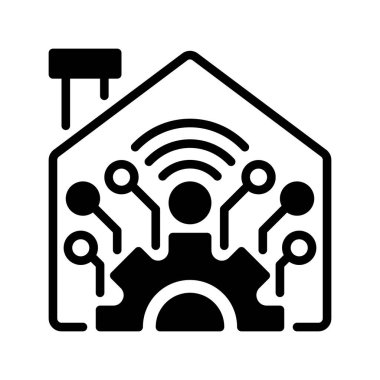 Akıllı ev telefonu simgesi. Evrensel yaratıcı prim sembolü. Vektör simgesi logo şablonu. Vektör illüstrasyonu