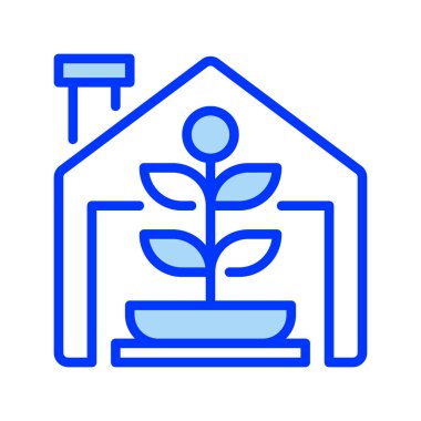 Çevre dostu ev çizgisi ikonu. Evrensel yaratıcı prim sembolü. Vektör simgesi logo şablonu. Vektör illüstrasyonu