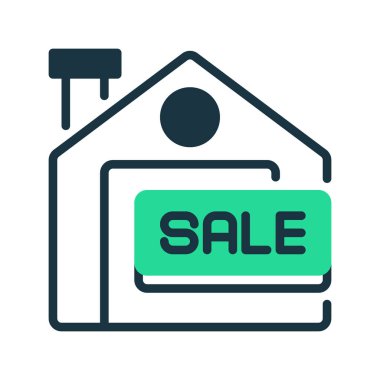 Satılık Ev çizgi ikonu. Evrensel yaratıcı prim sembolü. Vektör simgesi logo şablonu. Vektör illüstrasyonu