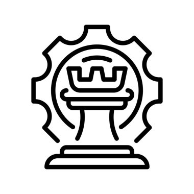 Stratejik Düşünce Çizgisi ikonu. Evrensel yaratıcı prim sembolü. Vektör simgesi logo şablonu. Vektör illüstrasyonu