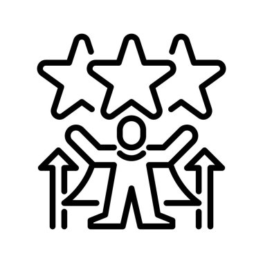 Liderlik çizgisi simgesi. Evrensel yaratıcı prim sembolü. Vektör simgesi logo şablonu. Vektör illüstrasyonu