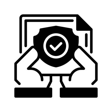 Sorumluluk çizgisi simgesi. Evrensel yaratıcı prim sembolü. Vektör simgesi logo şablonu. Vektör illüstrasyonu