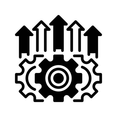 Verimlilik çizgisi simgesi. Evrensel yaratıcı prim sembolü. Vektör simgesi logo şablonu. Vektör illüstrasyonu
