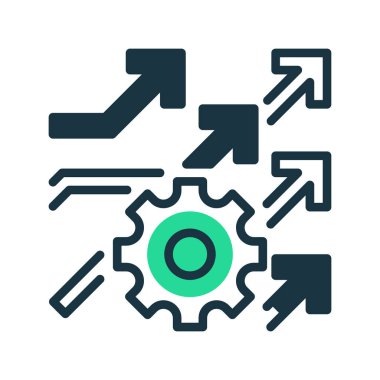 Verimlilik İkili Ses Çizgisi simgesi. Evrensel yaratıcı prim sembolü. Vektör simgesi logo şablonu. Vektör illüstrasyonu