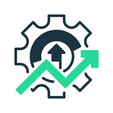 Verimlilik İkili Ses Çizgisi simgesi. Evrensel yaratıcı prim sembolü. Vektör simgesi logo şablonu. Vektör illüstrasyonu