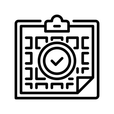 İşaretli satır simgesi olan pano. Evrensel yaratıcı prim sembolü. Vektör simgesi logo şablonu. Vektör illüstrasyonu