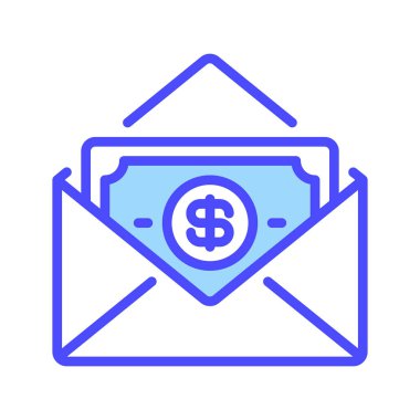 Maaş ödeme çizgisi simgesi. Evrensel yaratıcı prim sembolü. Vektör simgesi logo şablonu. Vektör illüstrasyonu