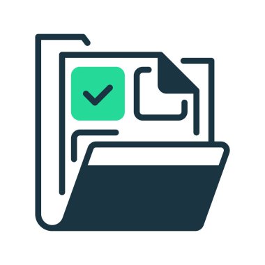 Dosya dizini simgesi. Evrensel yaratıcı prim sembolü. Vektör simgesi logo şablonu. Vektör illüstrasyonu