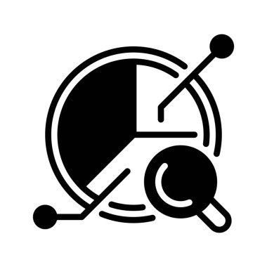 Pie Chart Analiz Hattı simgesi. Mobil konsept ve web tasarımı için doğrusal biçim işareti. Taslak vektör simgesi. Sembol, logo çizimi. Vektör grafiği