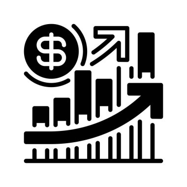 Yatırım Analiz Hattı simgesi. Mobil konsept ve web tasarımı için doğrusal biçim işareti. Taslak vektör simgesi. Sembol, logo çizimi. Vektör grafiği