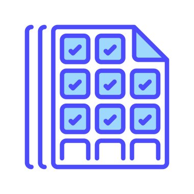 Anket Sonuçları çizgi simgesi. Mobil konsept ve web tasarımı için doğrusal biçim işareti. Taslak vektör simgesi. Sembol, logo çizimi. Vektör grafiği