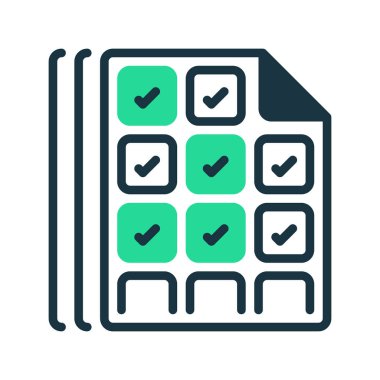 Anket Sonuçları çizgi simgesi. Mobil konsept ve web tasarımı için doğrusal biçim işareti. Taslak vektör simgesi. Sembol, logo çizimi. Vektör grafiği