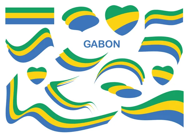 stock vector flag of Gabon - vector design elements