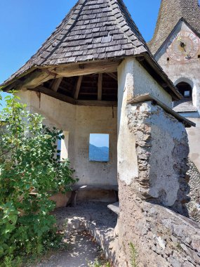 castle Hochosterwitz. Tower and church. Austria. Carinthia. Europe clipart