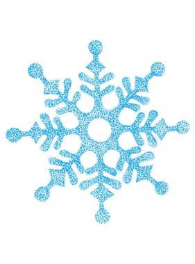 Vintage kar taneleri, dotwork stili vektör çizimi, Noel resmi, tasarım ve dekor için