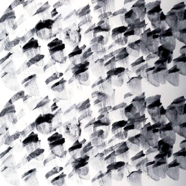 Soyut afiş, beyaz arkaplanda siyah darbeler, pulların taklit edilmesi, modern tasarım, soyut afiş, tasarım ve dekorasyon için, beyaz arkaplanda suluboya vuruşlarla yapılan