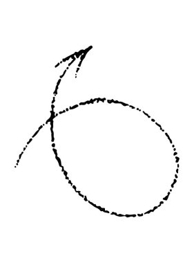 Beyaz arkaplanda izole edilmiş siyah dalgalı ok karalama biçimi. Sağ işaret eli çizilmiş nokta çizimi, dövme, tasarım ve dekorasyon için çıkartma, beyaz arkaplanda siyah noktalar