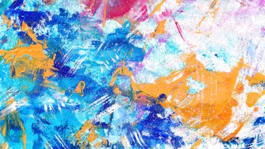 Soyut arkaplan, mavi, pembe, sarı renkler, altın, guaj, suluboya, akrilik, tasarım ve dekor için arka plan, taklit taş, fotoğraf arkaplan