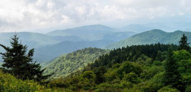 Appalachian Dağ Manzarası Blue Ridge Parkway boyunca
