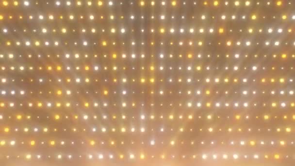 Schöne Goldene Glänzende Blinkende Helle Spot Lichter Strahlen Nach Oben — Stockvideo