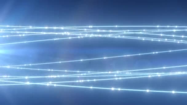 Проводная Трехмерная Концепция Передачи Данных Волоконно Оптической Связи Бесшовная Петля — стоковое видео