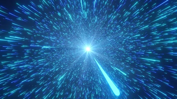 Milhões Estrelas Cadentes Profundamente Espaço Exterior Voam Velocidade Luz Textura Imagem De Stock