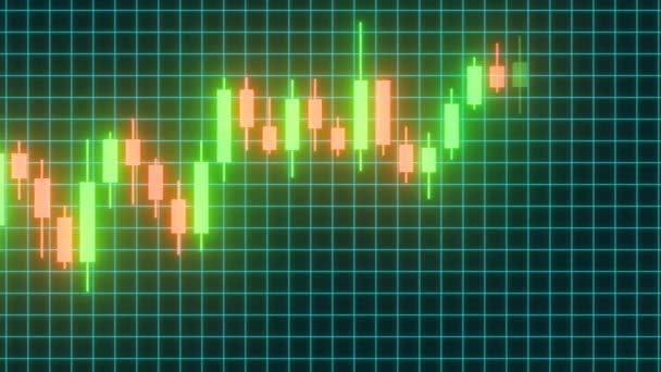 Stock Market Candlestick Wykres Wzór Finansowanie Inwestycji Diagram Płynny Loop — Wideo stockowe
