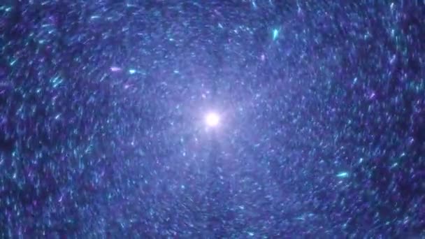 Des Milliards Étoiles Étincelantes Espace Extérieur Tourbillonnent Spirale Vortex Pattern — Video