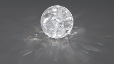 Güzel Crystal Clear Cam Mermer Küre Parlak Işık Sebepleri - 4K Kusursuz VJ Döngü Döngüsü Arkaplan Animasyonu