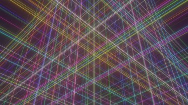 Çılgın Soyut Neon Çizgileri Izgara Parlak Parlak Canlı Renkler - Soyut Arkaplan Dokusu