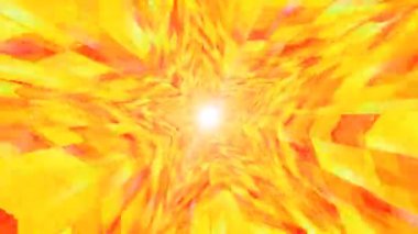 Hızlı Yıldız Şekilli Sarı Soyut Sonsuz Hareketli Akan Tünel - 4K Kusursuz VJ Döngüsüz Arkaplan Animasyonu
