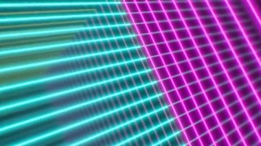 Soyut CMYK Renkli Parlak Hat Küp Ayna Odası Dönüşümlü - 4K Kusursuz VJ Dönüşümlü VJ Döngüsü Arkaplan Canlandırması