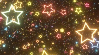 Güzel Işıltılı Uzay Kayan Yıldız Dış Hattı Şekilleri Yavaşça Yağar - Soyut Arkaplan dokusu